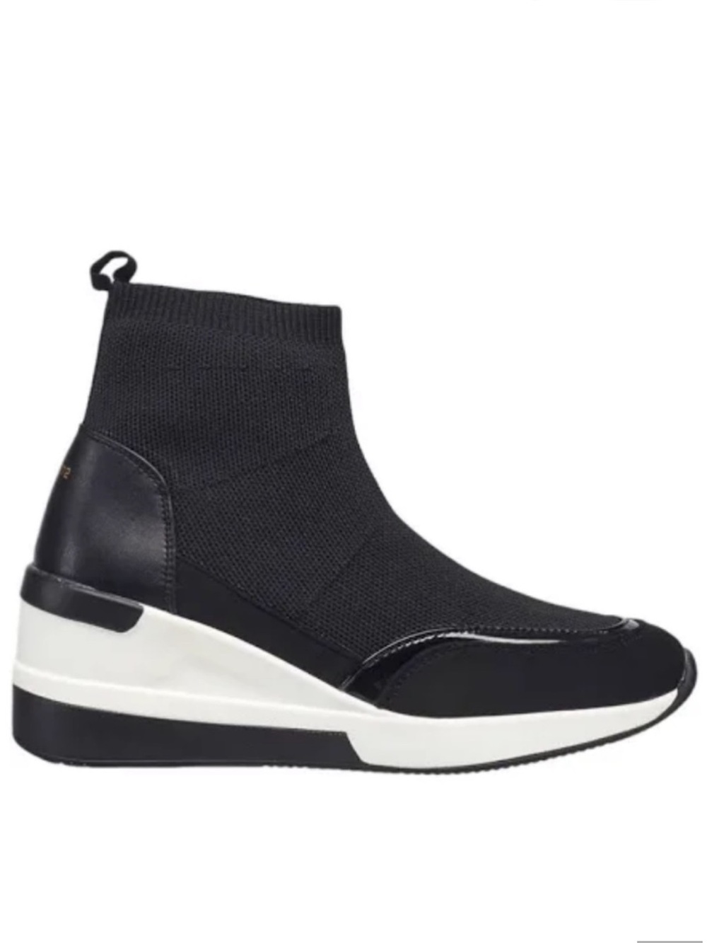 NWT French Connection | Starr Black Wedge Sneaker Sock Ankle Boot Women’s US 11 - Picture 4 of 5